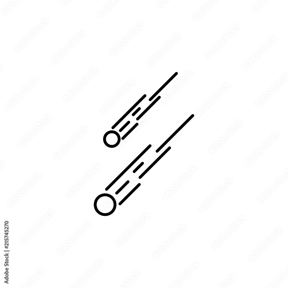 Poster comet icon. element of space for mobile concept and web apps illustration. thin line icon for websit