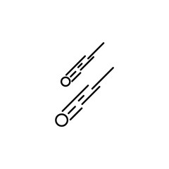 comet icon. Element of space for mobile concept and web apps illustration. Thin line icon for website design and development, app development