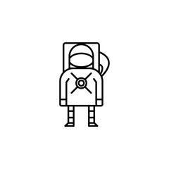 cosmonaut icon. Element of space for mobile concept and web apps illustration. Thin line icon for website design and development, app development