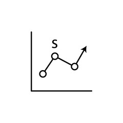 line chart line icon. Element of chart icon for mobile concept and web apps. Thin line line chart icon can be used for web and mobile. Premium icon