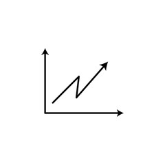 not stable growth chart line icon. Element of chart icon for mobile concept and web apps. Thin line not stable growth chart icon can be used for web and mobile. Premium icon