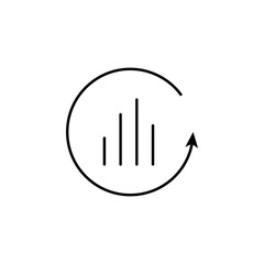 annual chart report line icon. Element of chart icon for mobile concept and web apps. Thin line annual chart report icon can be used for web and mobile. Premium icon