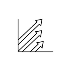 arrow chart line icon. Element of chart icon for mobile concept and web apps. Thin line arrow chart icon can be used for web and mobile. Premium icon