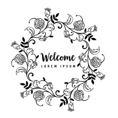 Beauty floral card welcome design vector illustration