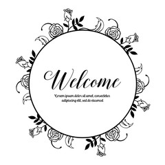 Obraz na płótnie Canvas Beauty floral card welcome design vector illustration