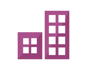 purple building tower skyscraper cityscape skyline image vector icon logo