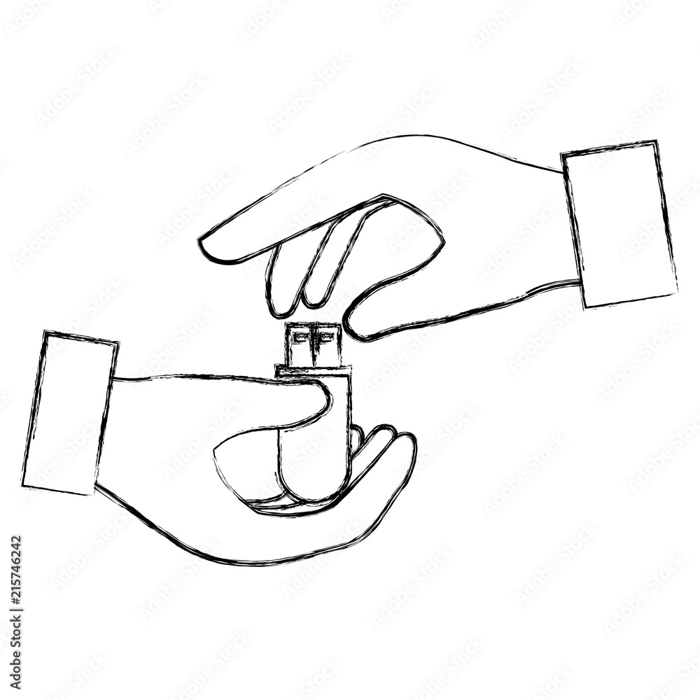 Poster hands with usb memory