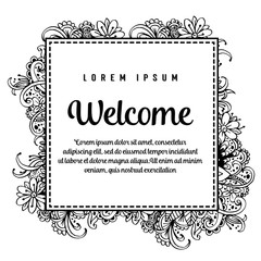 Floral design for welcome card design vector illustration