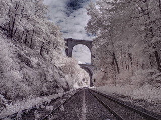 infrared photography - ir photo of landscape under sky with clouds - the art of our world in the...