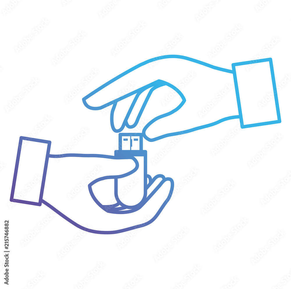 Poster hands with usb memory