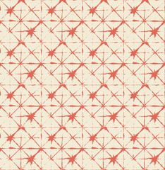 Artistic Tie Dye Geisha Ornament, Japanese Kimono Vector Seamless Pattern. Asian Fashion Textile Watercolour Batik Prints, Wabi Sabi Ikat Geo Texture. Trendy Shibori Geometric Seamless Summer Pattern.