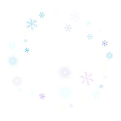 Falling down snow confetti, snowflake vector border. Festive winter, Christmas, New Year sale background. Cold weather, winter storm, scatter texture. Hipster snowfall falling snowflakes cool confetti