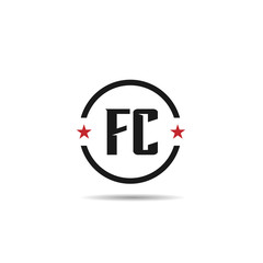 Initial Letter FC Logo Template Design