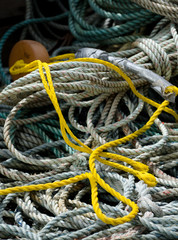 Heap of colorful ropes and cables - 1