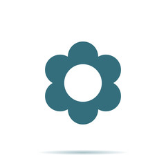 Fototapeta na wymiar Blue Flower icon isolated on background. Modern flat pictogram. Trendy Simple vector symbol for web 