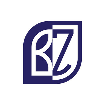BZ initial letter emblem logo negative space