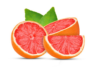 grapefruits isolated on white background