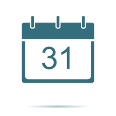 Calendar icon isolated on background. Modern simple flat date sign. Business internet concept. Trend