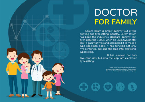Doctor woman and kids background poster landscape