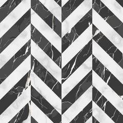 Fotobehang Marble Luxury Herringbone Seamless Pattern © kronalux