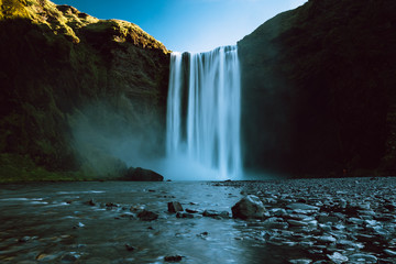 Der Wasserfall Skogafoss - Süden von Island