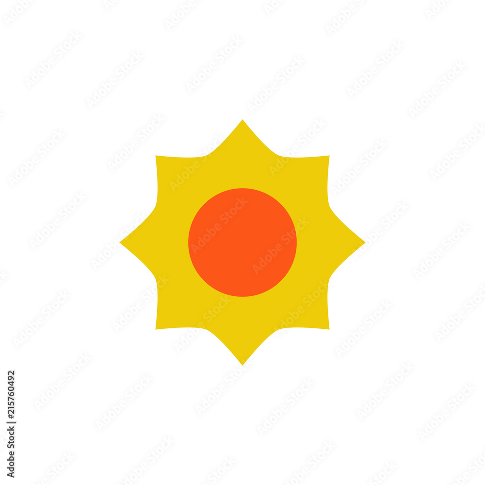 Poster sun gardening logo icon design