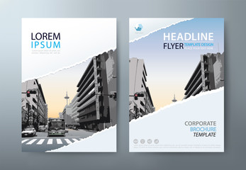 Annual report brochure flyer design template vector, Leaflet presentation, book cover. 