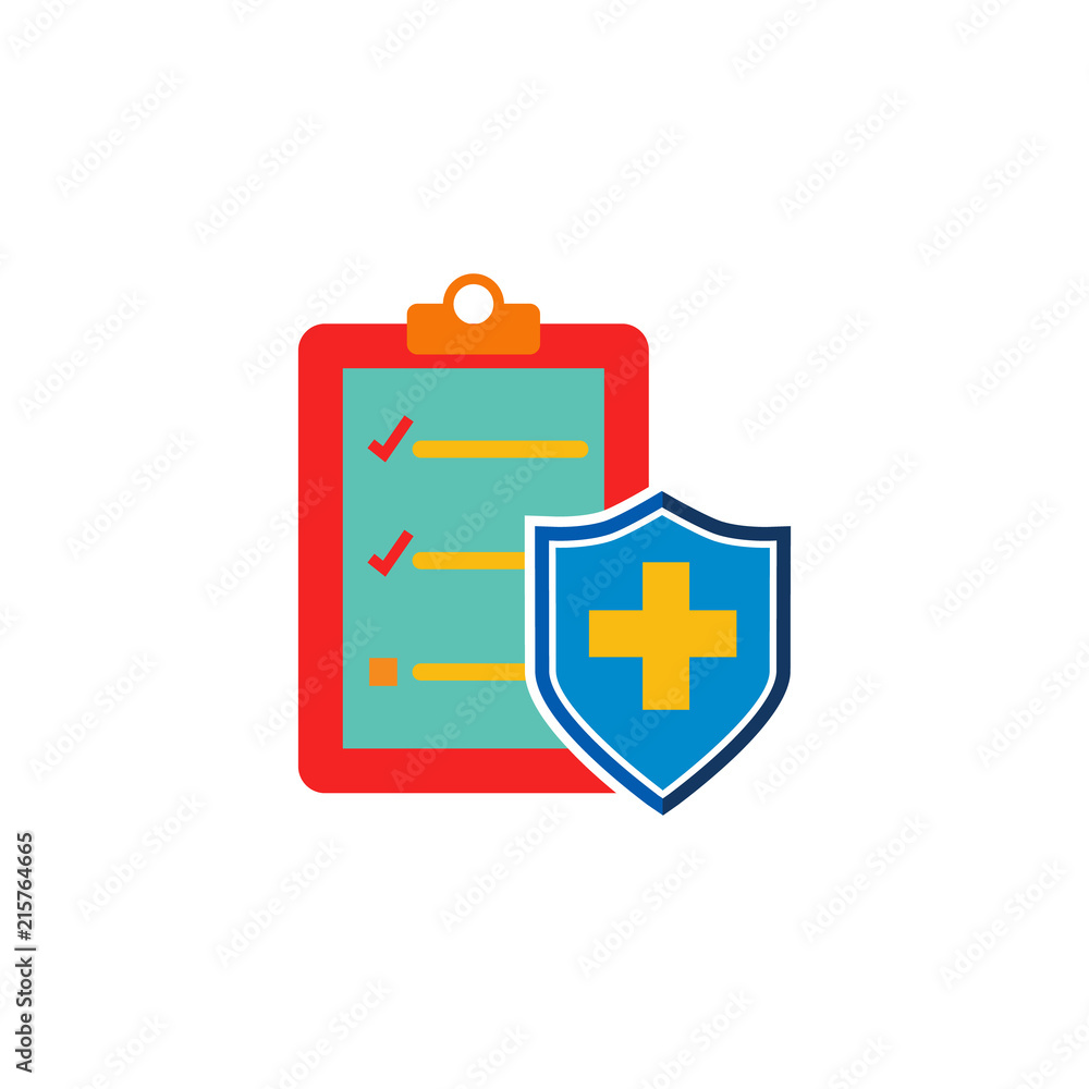 Poster document medical logo icon design