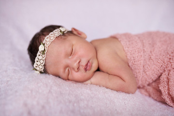 Portrait of sleeping newborn