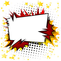 Naklejka premium Vector illustrated retro comic background, pop art vintage style.