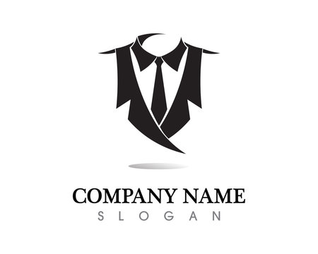 Tuxedo man logo and symbols black icons template