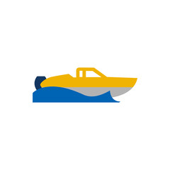 Motorboat Summer Holiday Logo Icon Design