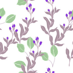 Elegance pattern with flowers and leaf.Floral vector illustration.