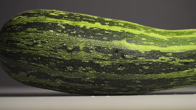 zucchini squash footage, sliding camera movement