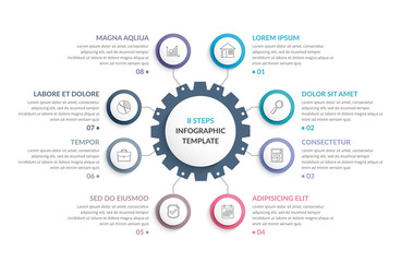 Infographic Template with Gear
