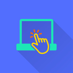 E-learning education vector icon.