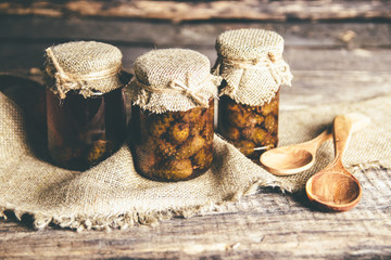 pine jam in jars