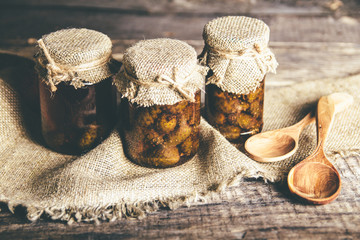 pine jam in jars