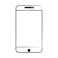 cellphone device icon over white background, vector illustration