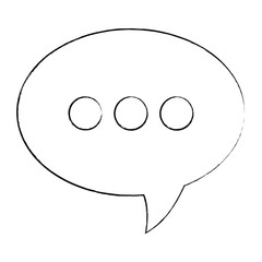 speech bubble icon over white background, vector illustration