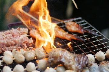 Grill party family in summer season