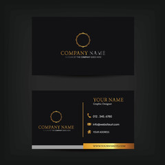 Clean dark Business card