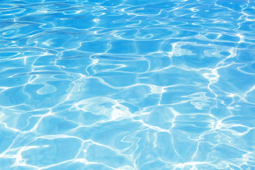 Naklejka na ściany i meble Blue swimming pool rippled water background