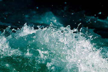 Stormy waves in the ocean as a background