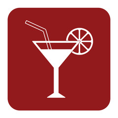 Cocktail glass sign with martini vodka  icon