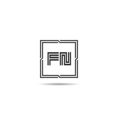 Initial Letter FN Logo Template Design