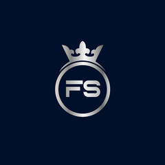 Initial Letter FS Logo Template Design