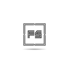 Initial Letter FS Logo Template Design