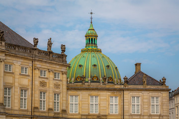Fototapeta na wymiar Amalienborg Palace home of the Danish Royal family, Copenhagen, Denmark