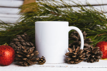 Christmas Styled Stock Mug Mock up